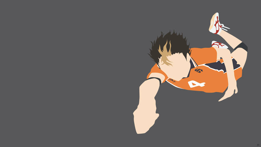 Yu Nishinoya Dive Technique Vector Art Wallpaper