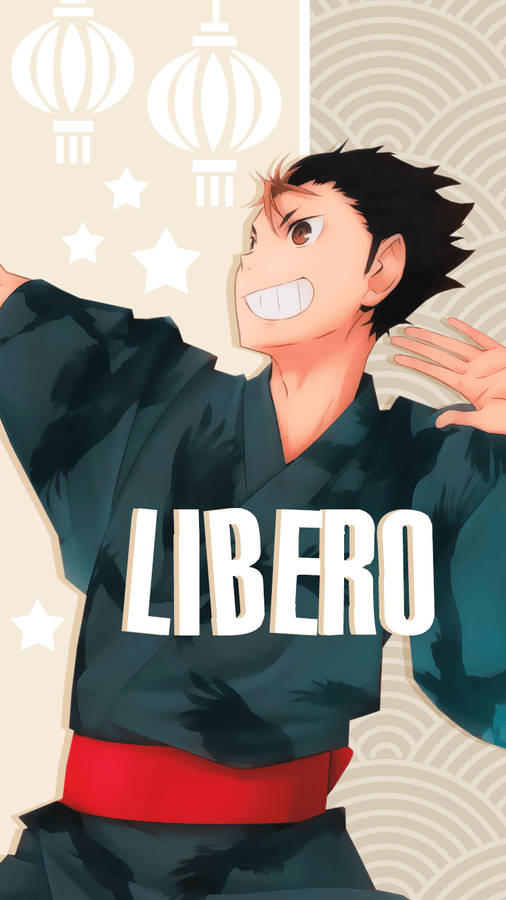 Yu Nishinoya Libero In Kimono Wallpaper