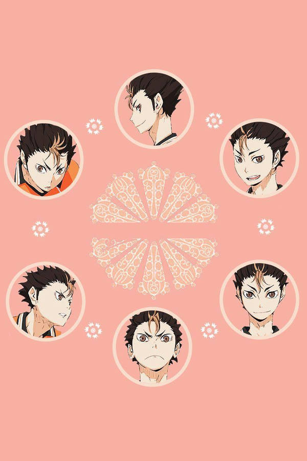 Yu Nishinoya Peach Aesthetic Portrait Wallpaper