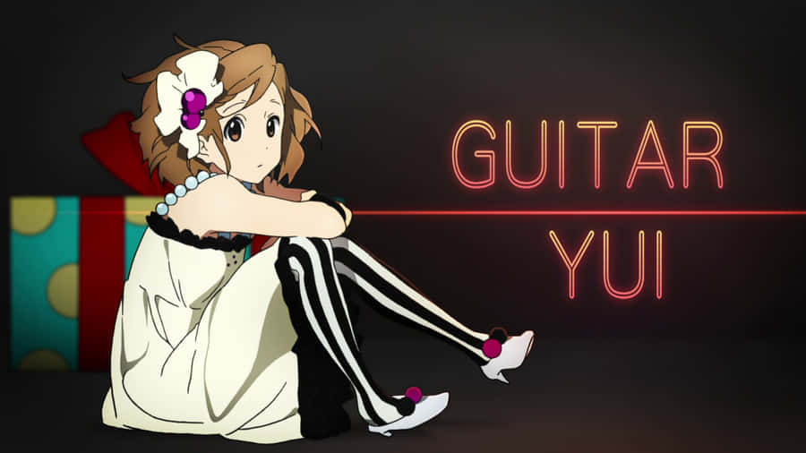 Yui Hirasawa Rocking Out Wallpaper