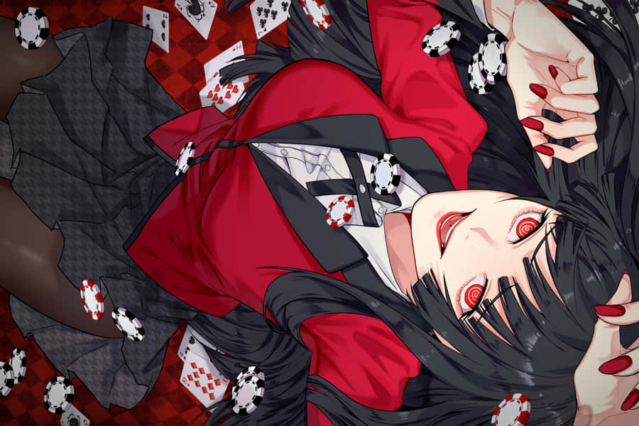 Yumeko Gambling Frenzy Anime Artwork Wallpaper