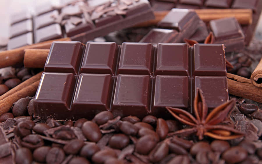 Yummy Chocolate Bar Wallpaper