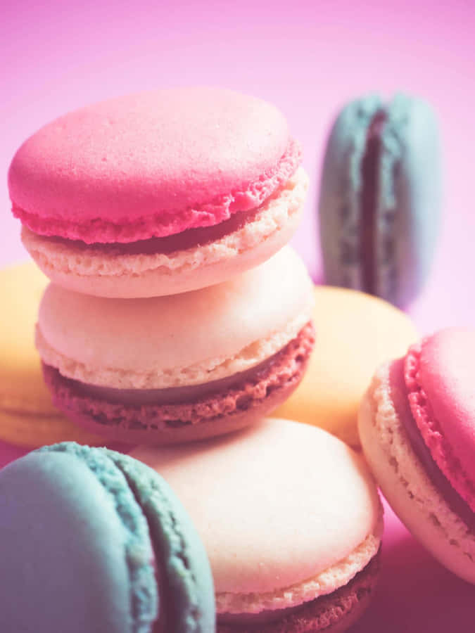 Yummy Macaroons Phone Wallpaper