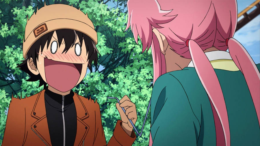 Yuno And Yukiteru, The Dynamic Duo Of Future Diary Wallpaper