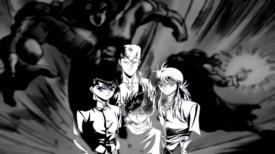 Yuyu Hakusho Monochrome Poster Wallpaper