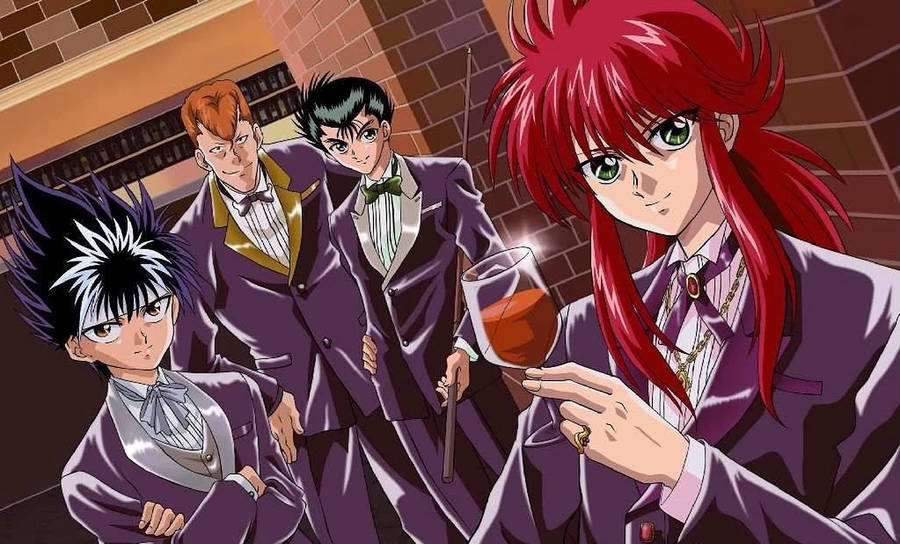 Yuyu Hakusho Purple Suits Wallpaper