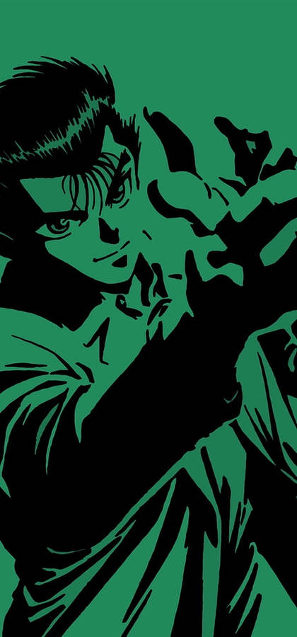 Yuyu Hakusho Yusuke Green Artwork Wallpaper