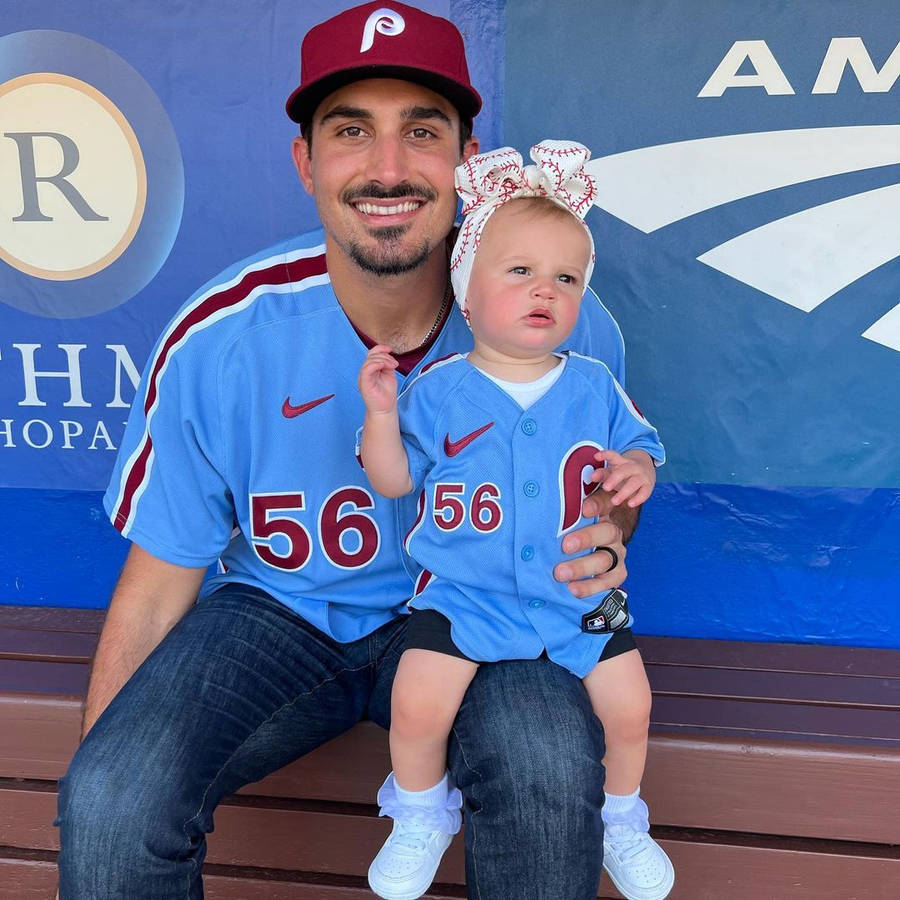 Zach Eflin And Baby Daughter Wallpaper