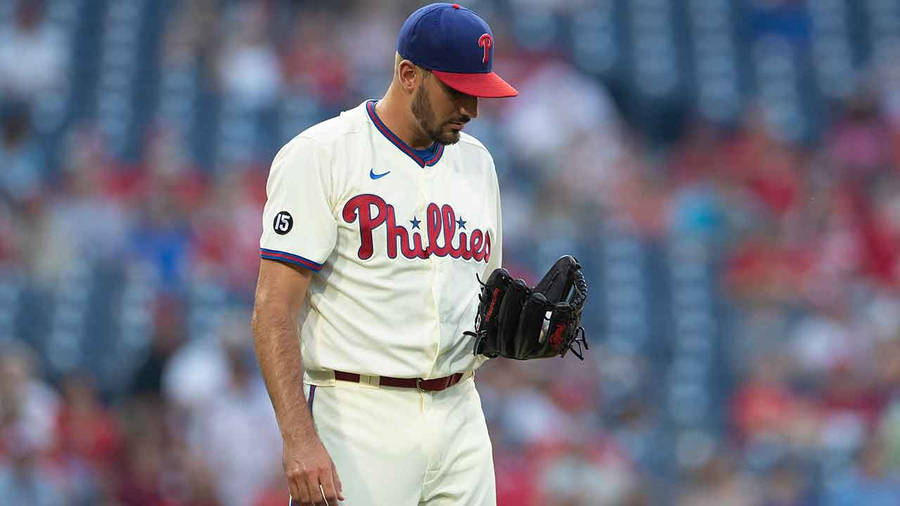 Zach Eflin Looking At The Ball Wallpaper