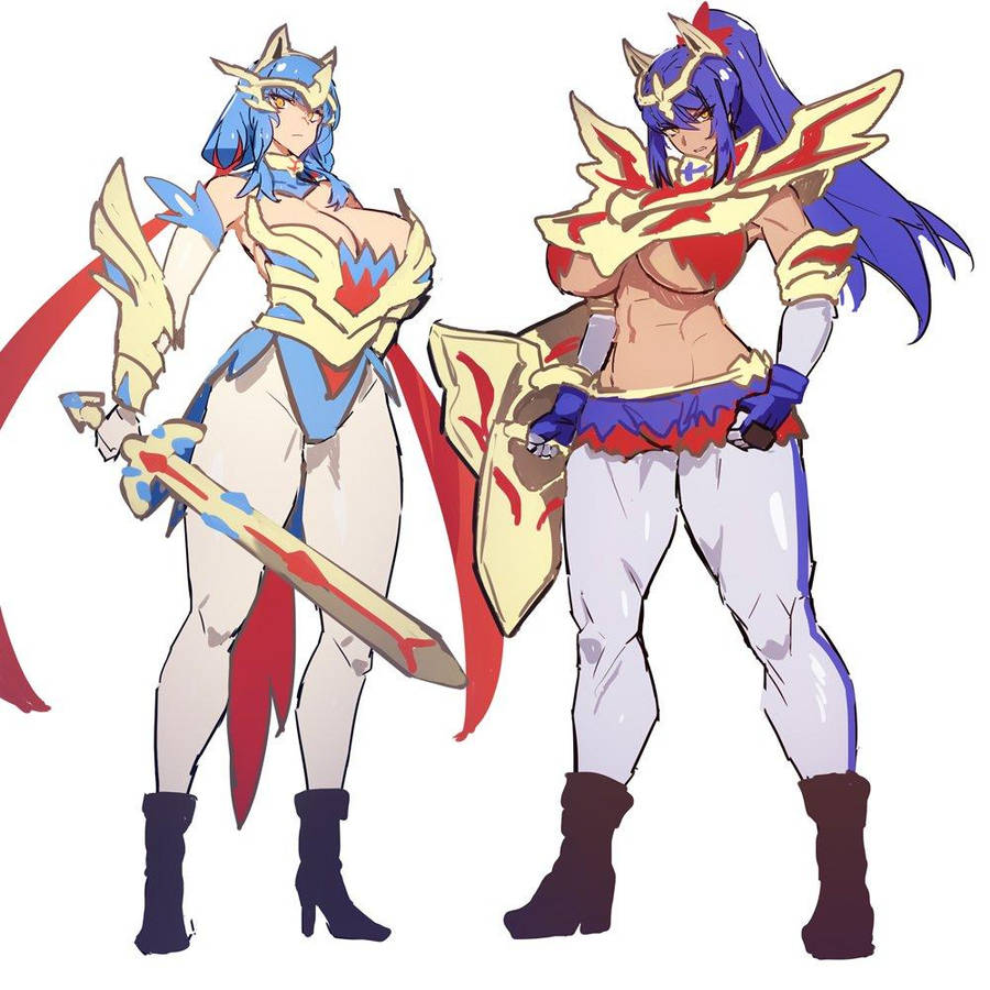 Zacian And Zamazenta As Women Wallpaper