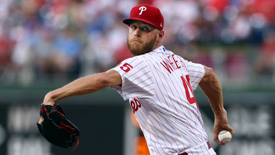 Zack Wheeler Winding Up For Pitch Wallpaper