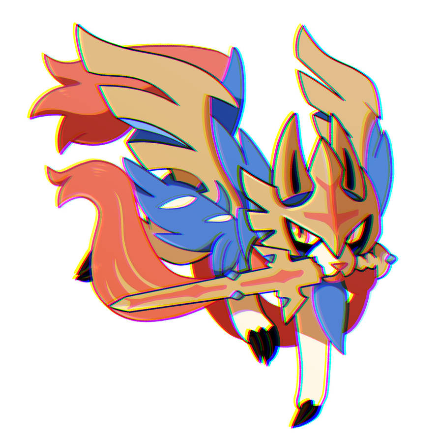 Zamazenta Sword In Mouth Wallpaper