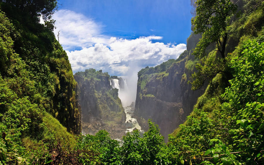 Zambia Forest Falls Wallpaper