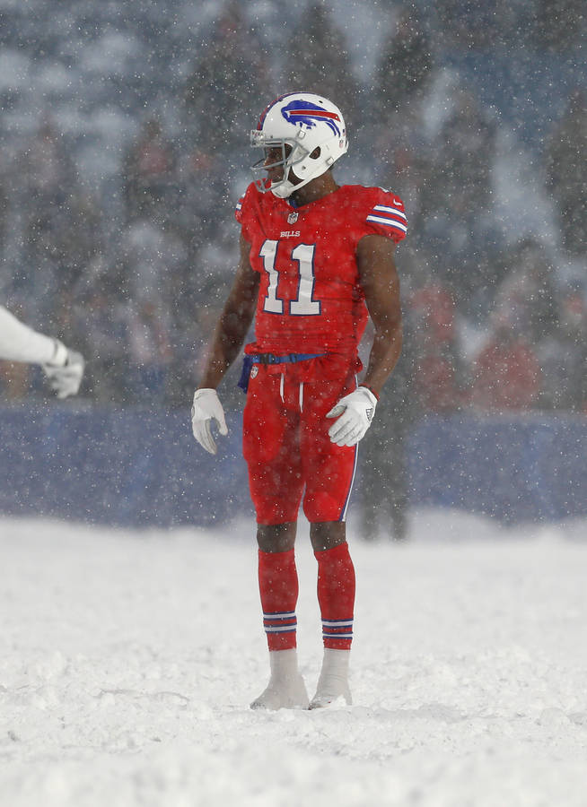 Zay Jones Snow In Football Field Wallpaper