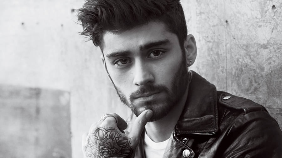 Zayn Malik Vogue 2016 Monochrome Wallpaper