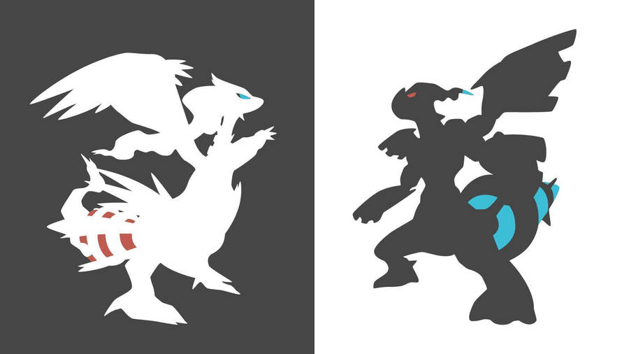 Zekrom And Reshiram Vector Art Wallpaper