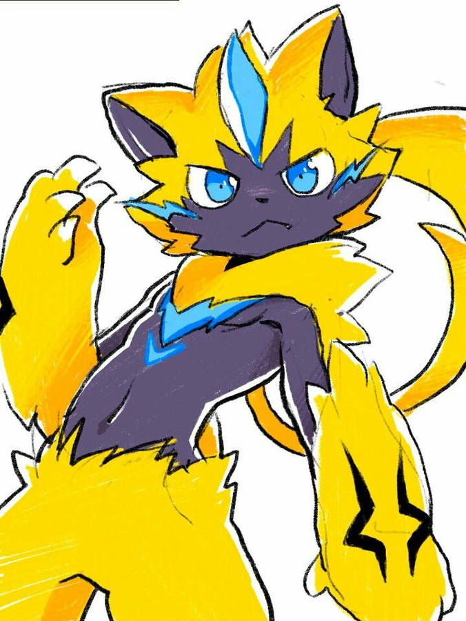 Zeraora Drawing Mad Wallpaper