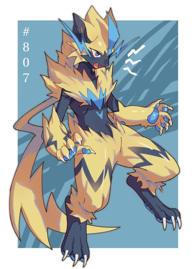 Zeraora Looking Shocked Wallpaper