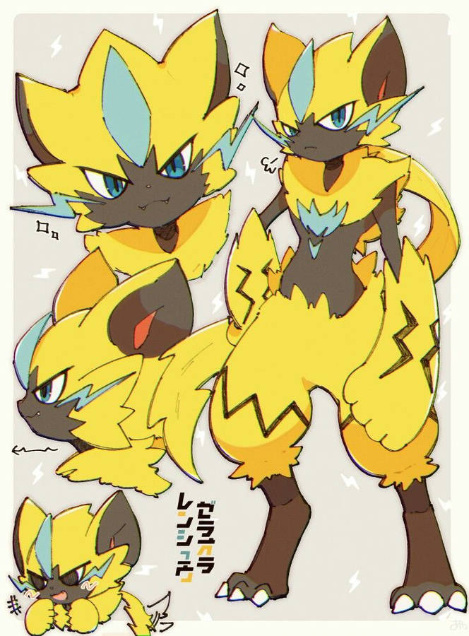 Zeraora Making Faces Wallpaper