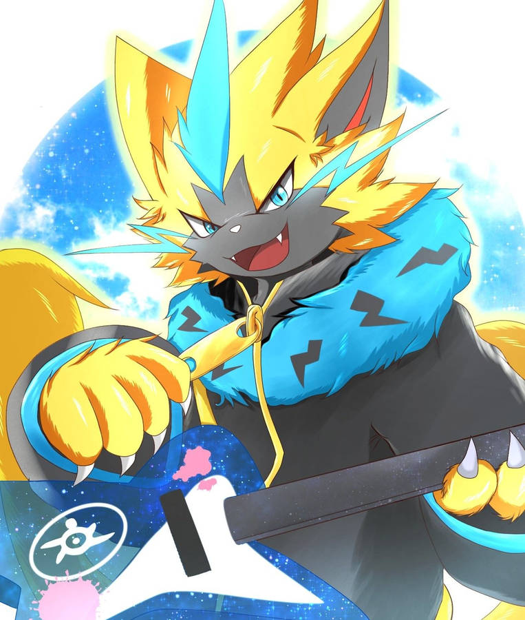 Zeraora Playing Guitar Wallpaper