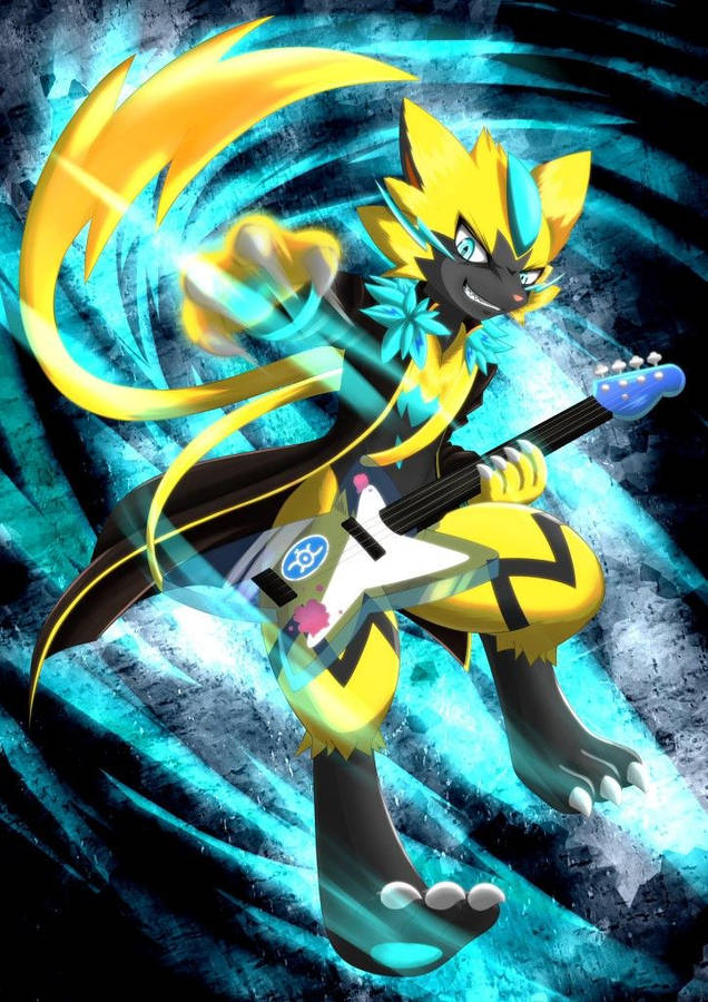 Zeraora Rock Star Guitar Wallpaper