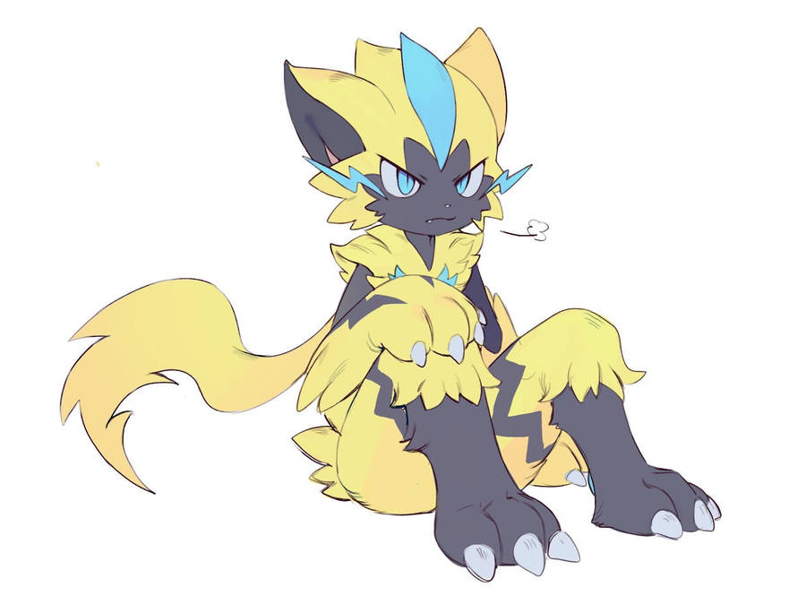 Zeraora Sitting Restring Wallpaper