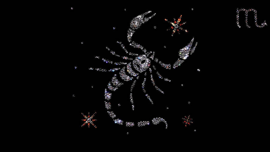 Zodiac Sign Scorpio Gems Art Wallpaper