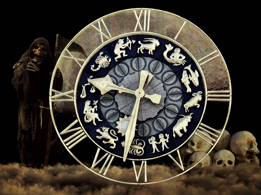 Zodiac Signs Death Clock Wallpaper