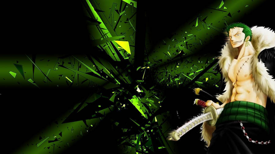 Zoro Hd Broken Glass Fan Edit Wallpaper