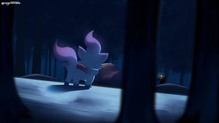 Zorua Alone In The Forest Wallpaper