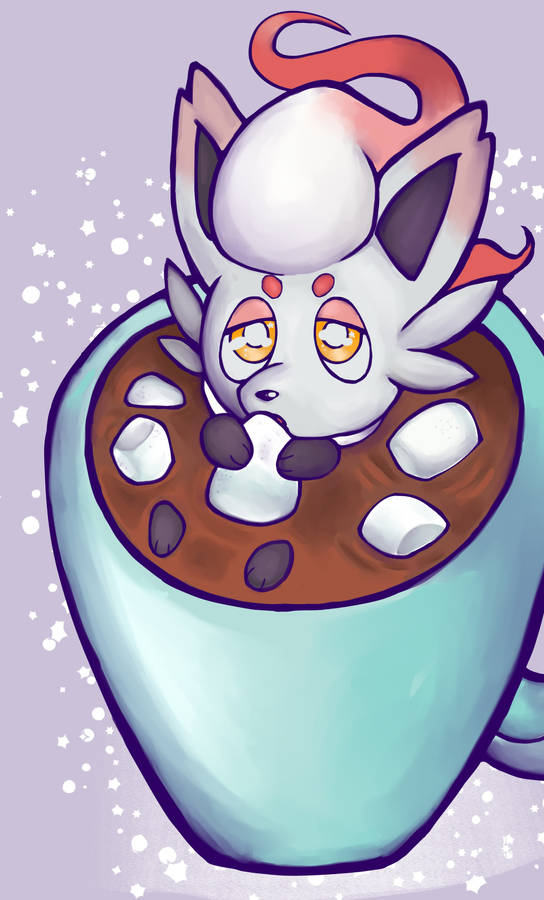 Zorua In Hot Chocolate Mug Wallpaper