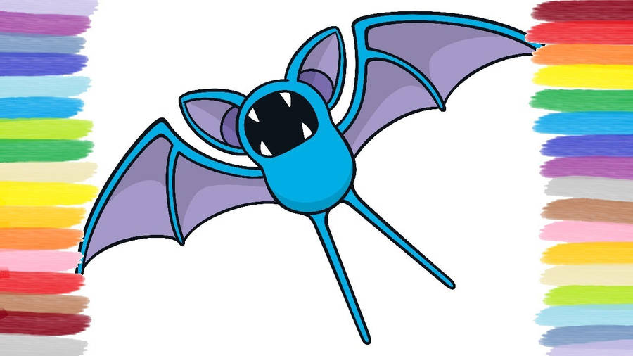 Zubat Coloring Page Wallpaper