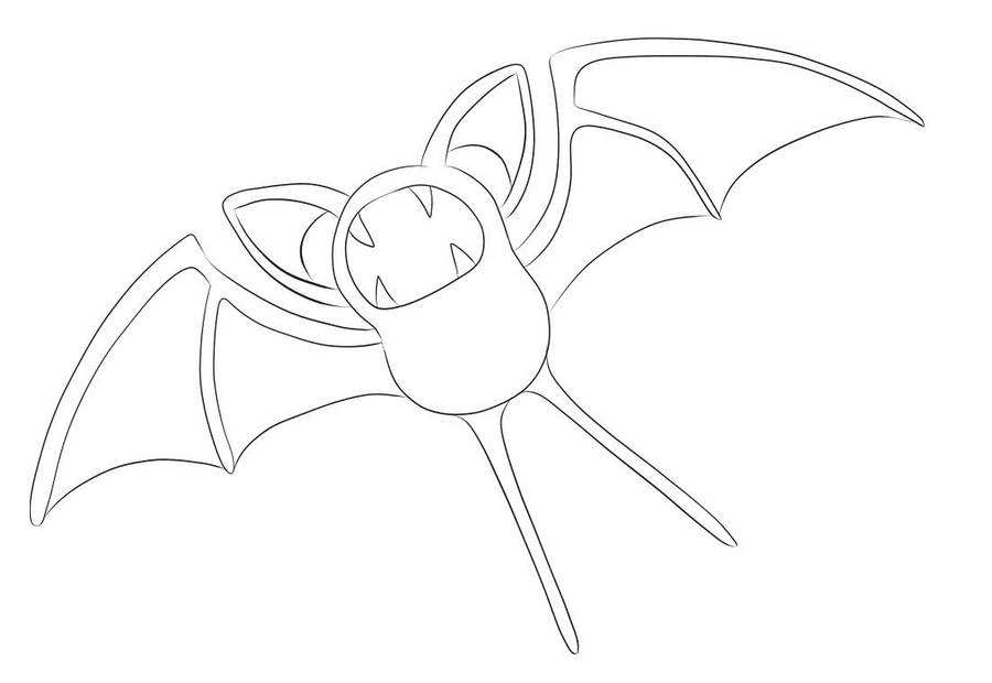 Zubat Outline Wallpaper