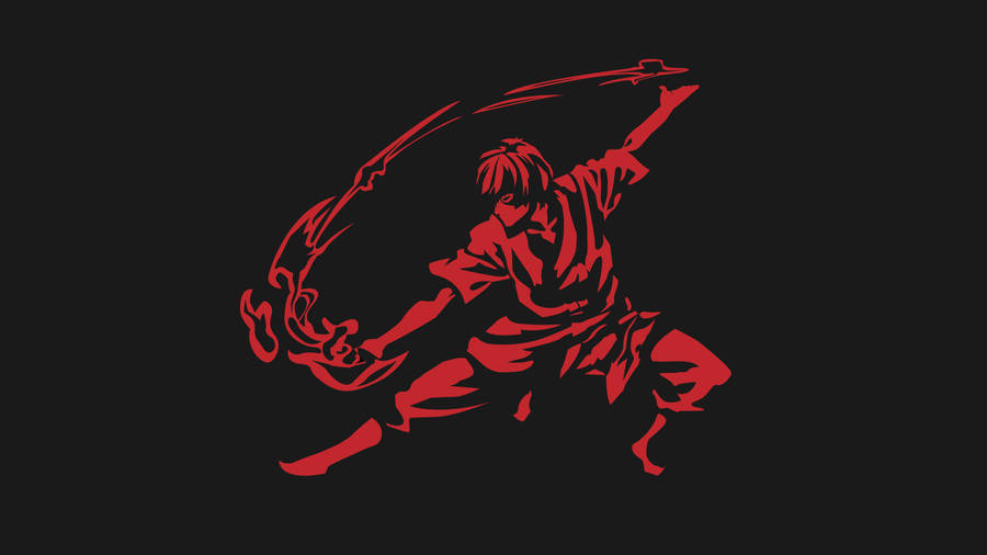 Zuko Monochromatic Red Art Wallpaper