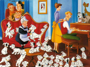 101 Dalmatians Music Bonding Wallpaper