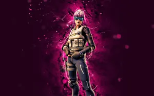 1080 Fortnite Bracer Purple Light Wallpaper