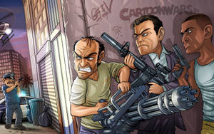 1080p Gta 5 Cartoon Wallpaper