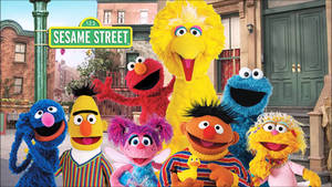 123 Sesame Street Main Characters Wallpaper