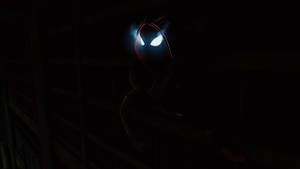1366 X 768 Marvel Spiderman With Glowing Eyes Wallpaper