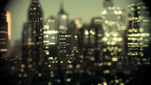 1920 X 1080 Night City Bokeh New York Wallpaper