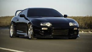 1998 Toyota Supra Mk4 Black Car Wallpaper