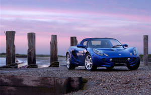 2011 Lotus Elise Sports Car In Blue Wallpaper