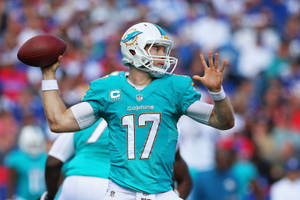 2014 Miami Dolphins Season Ryan Tannehill Throw Wallpaper