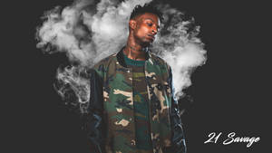 21 Savage Military Outfit Wallpaper