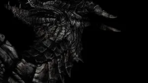 2560 X 1440 Skyrim Black Silver Dragon Wallpaper