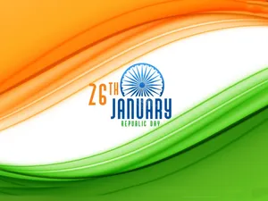 26 January Republic Holiday Curved Vector Design Wallpaper