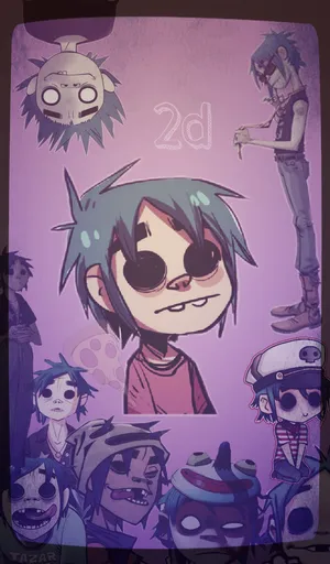 2d Gorillaz Mobile Art Wallpaper