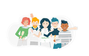 2d Illustration Of People Who Lead Wallpaper