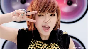 2ne1 Minzy Peace Sign Wallpaper