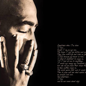 2pac Reflecting Thinking Words Wallpaper